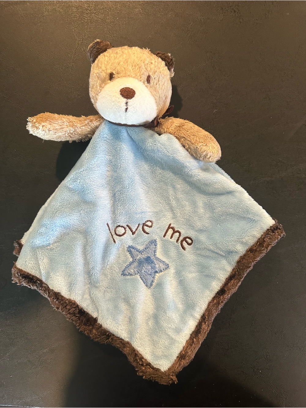 Carter's Plush Bear Lovey Security Blanket - Blue and Brown